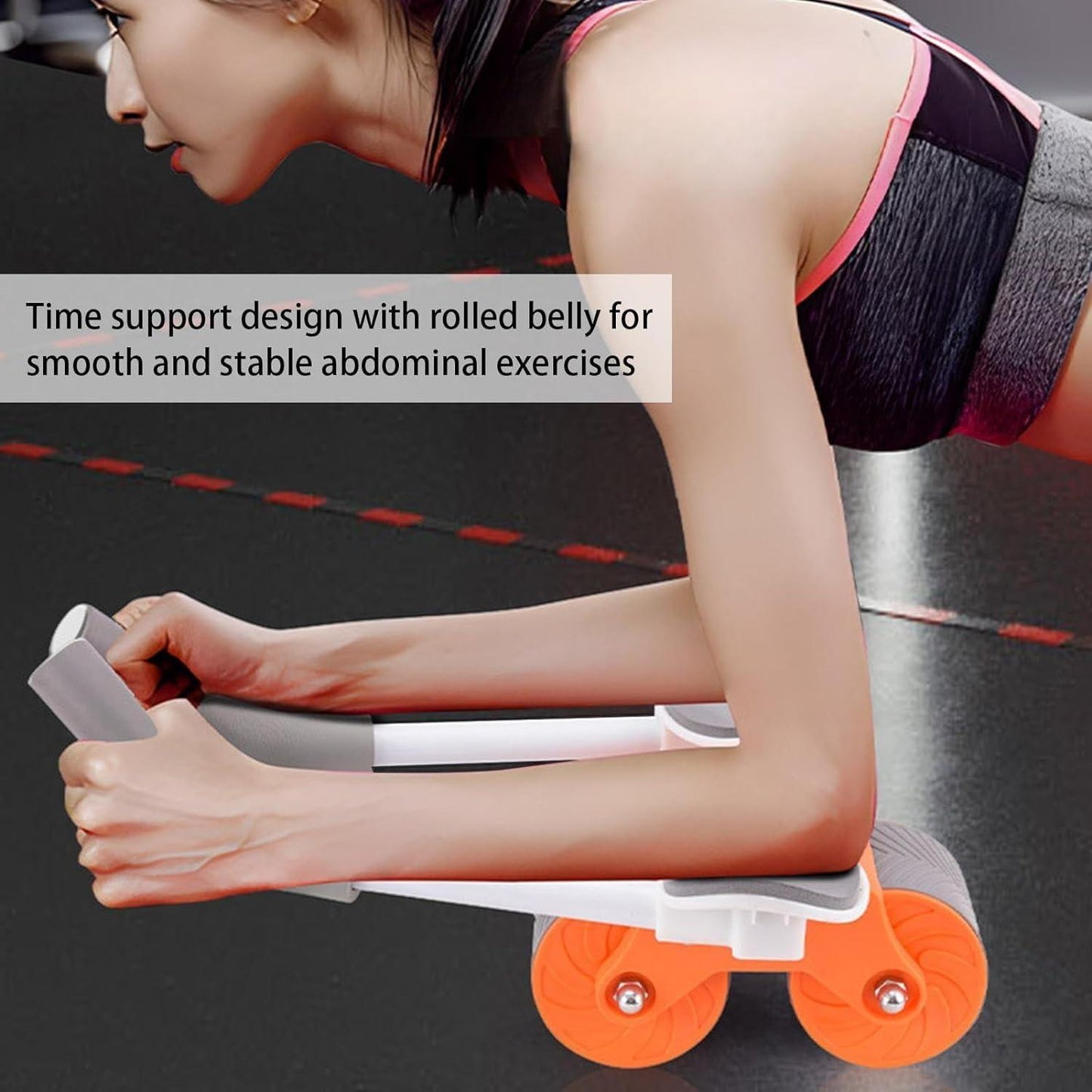 Abdominal Exercise Roller with Automatic Rebound