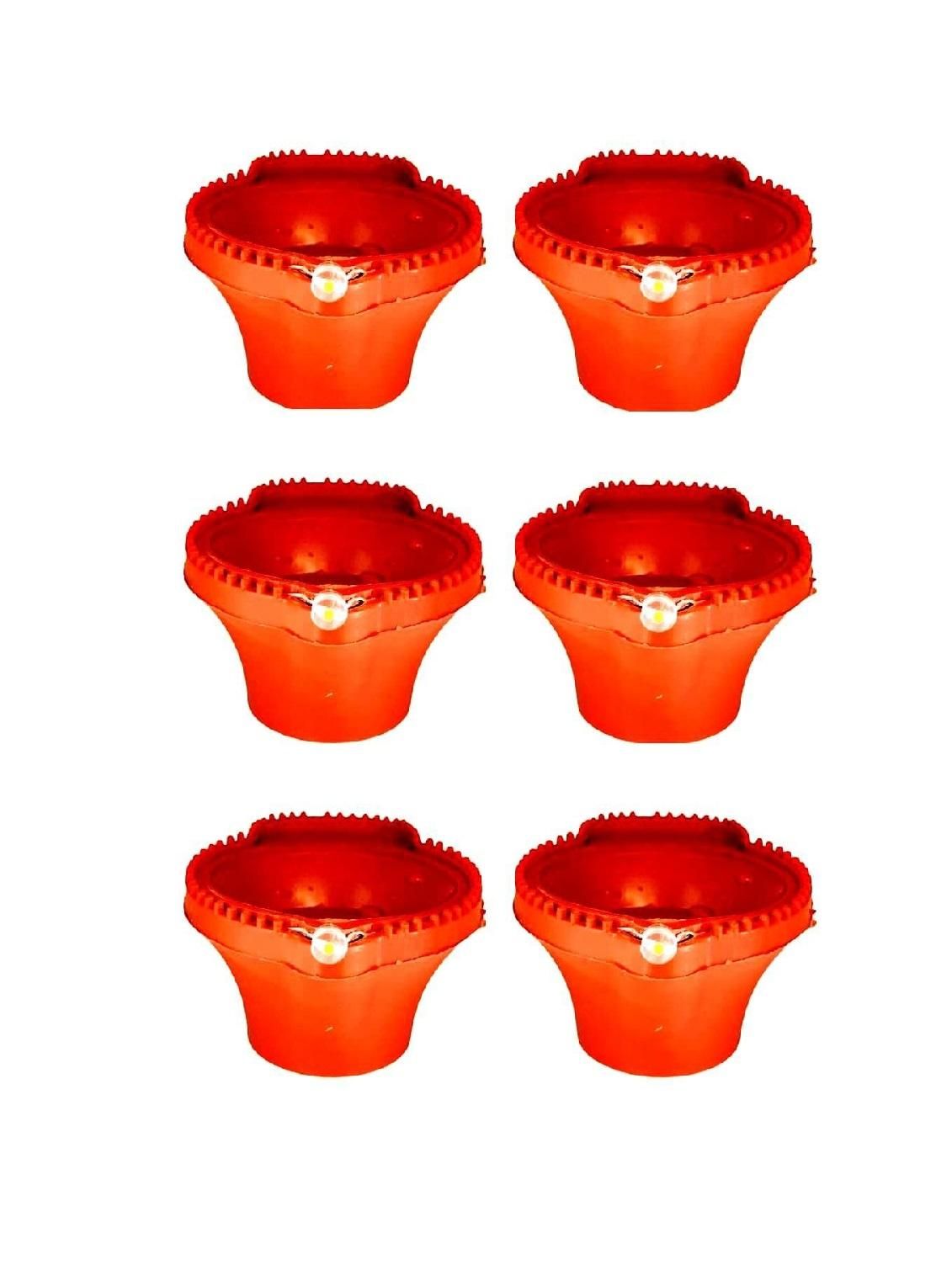 LED Light Water Sensor Diyas Plastic with Ambient Lights (Pack of 6/12/18/24)