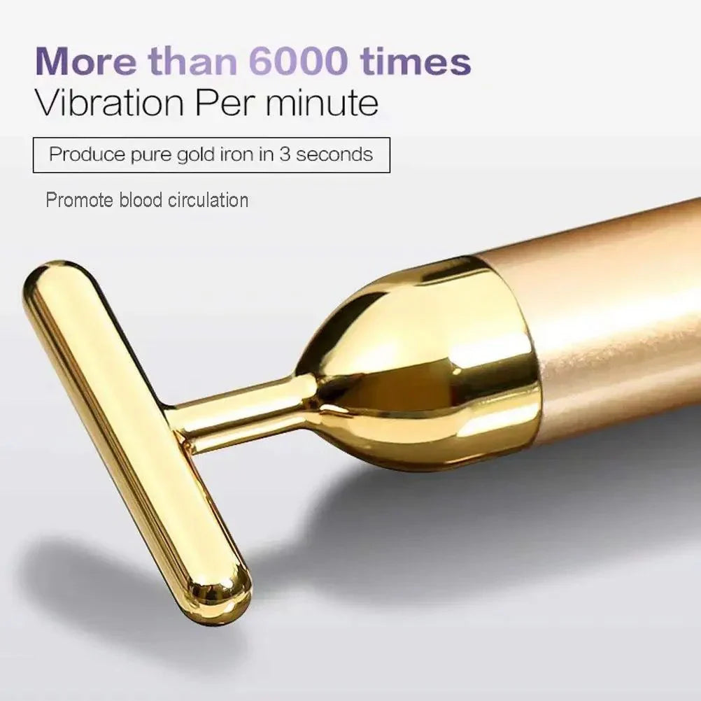 GoldenAura 24K Electric Facial Roller