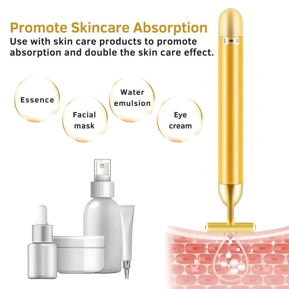GoldenAura 24K Electric Facial Roller