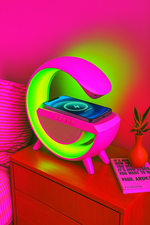 G-Shape LED Wireless Charging Speaker Lamp