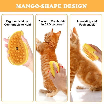 Steamy 3-in-1 Pet Hair Brush