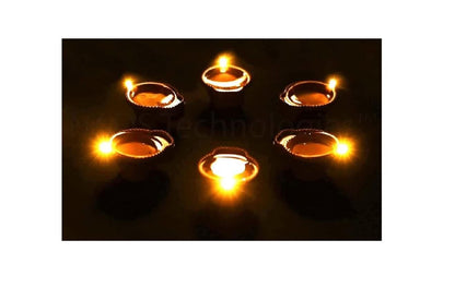 LED Light Water Sensor Diyas Plastic with Ambient Lights (Pack of 6/12/18/24)