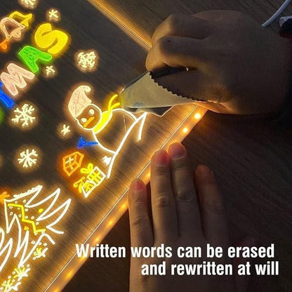GLOW-UP MESSAGE BOARD! 💡 3D LED Crystal Writing Pad
